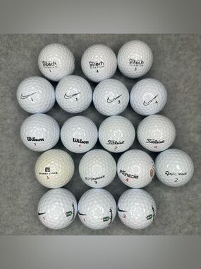 Lot of 18 Used Golf Balls – Nike, Titleist, TaylorMade – Good Preowned Condition
